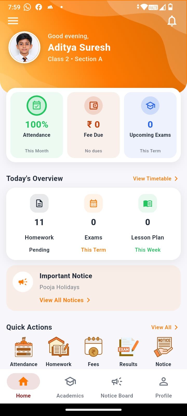 BBConnect notices screen